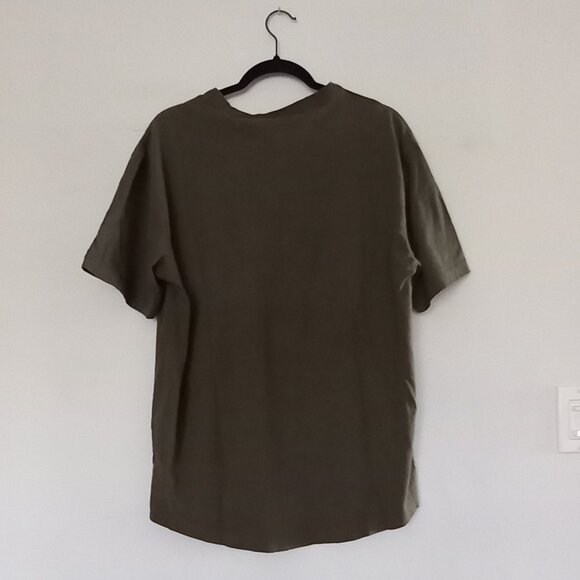 FRANK + OAK hemp and organic cotton khaki tshirt - Picture 5 of 8